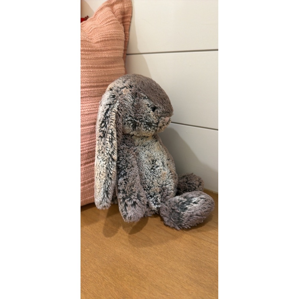 Jellycat Bashful Cottontail Bunny Plush Stuffed Animal Mottled Brown Grey Small